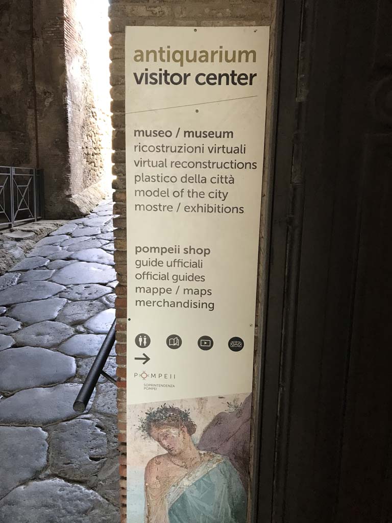 VIII 1 4 Pompeii Antiquarium April 2019 Looking East Under Porta